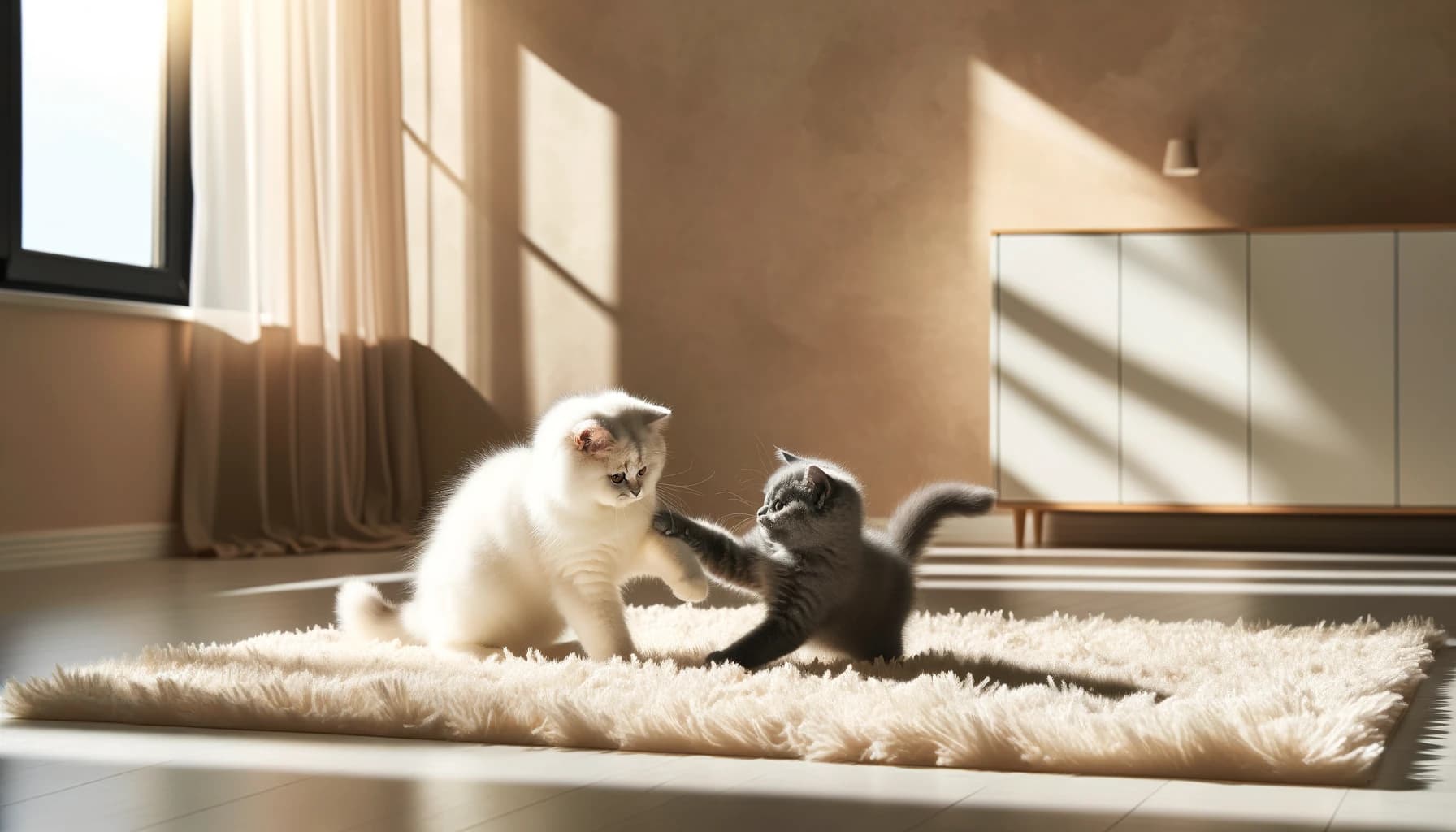 Två nyförsäkrade kattungar